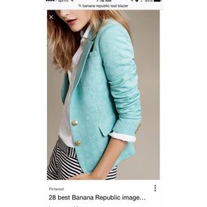 Banana Republic Size 12 mint green blazer NWT